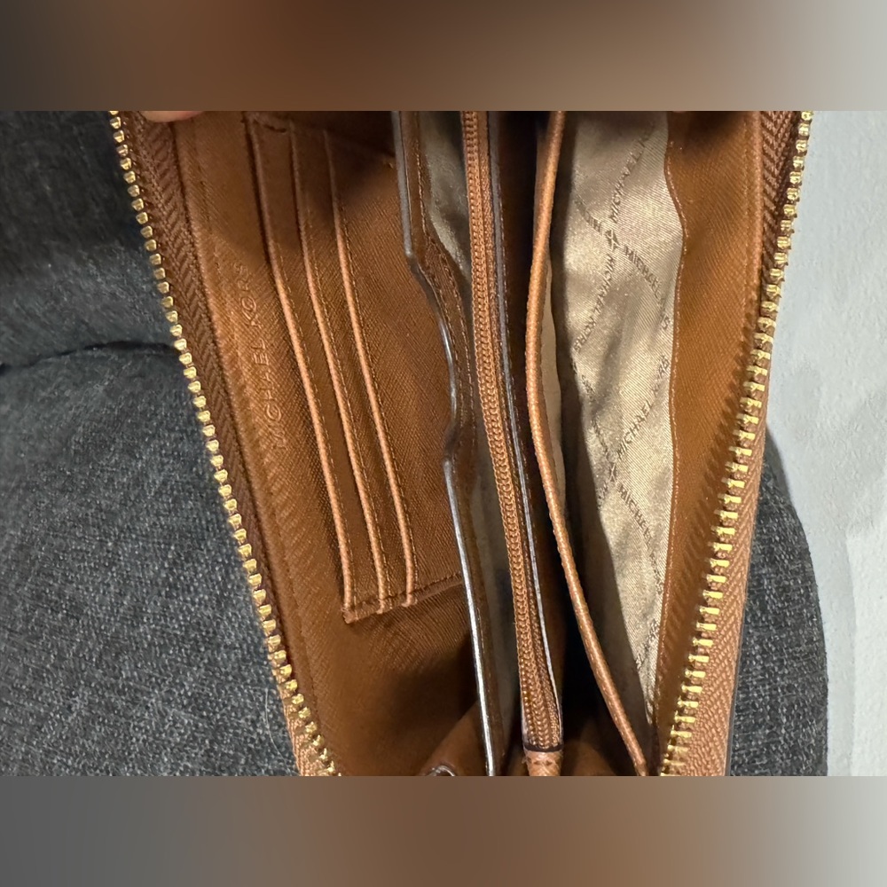 Michael Kors Camel Zip Wallet - Picture 6 of 9